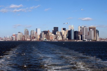 NY Skyline von der Staten Island Ferry aus, USA, www.anitaaufreisen.at