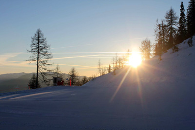 Als Erster auf der Piste: Skifahren in Kärnten